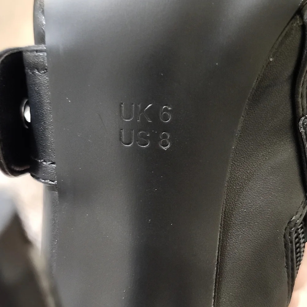 Black Leather Ankle Boots - Picture 9 of 10